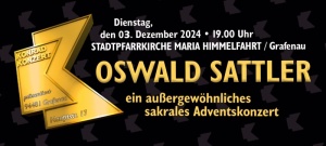 2 Eintrittskarten: Adventskonzert mit OSWALD SATTLER